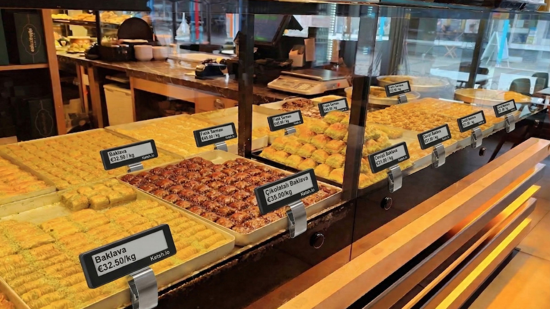 Baklava & Süßwaren – Preisschild